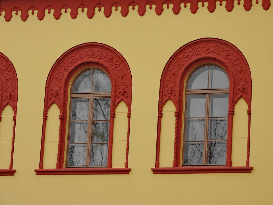 Baroque windows facade