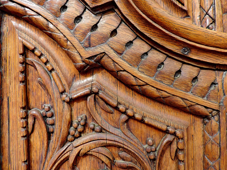 Handmade ornament teak wood