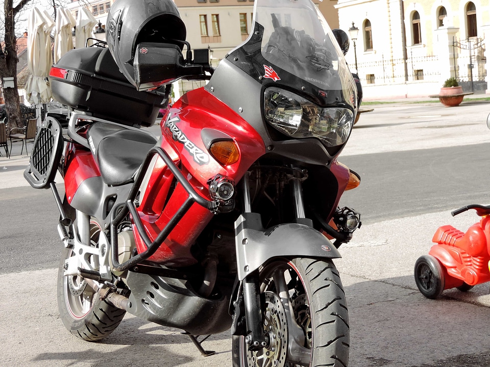 Luxury motorcycle parking lot