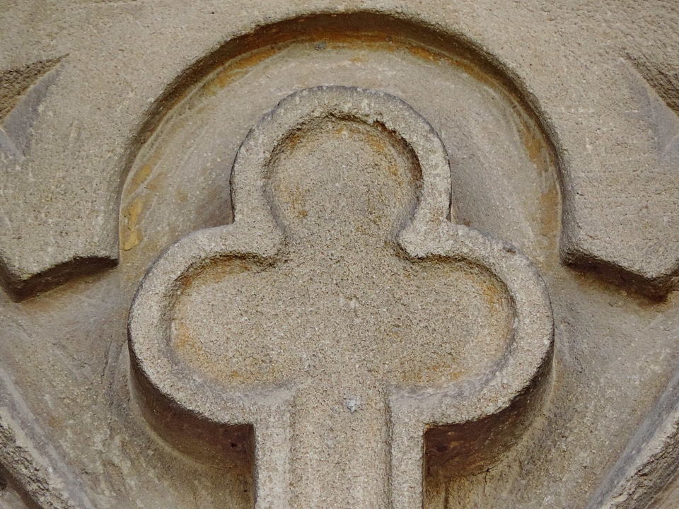 Christianity cross sculpture