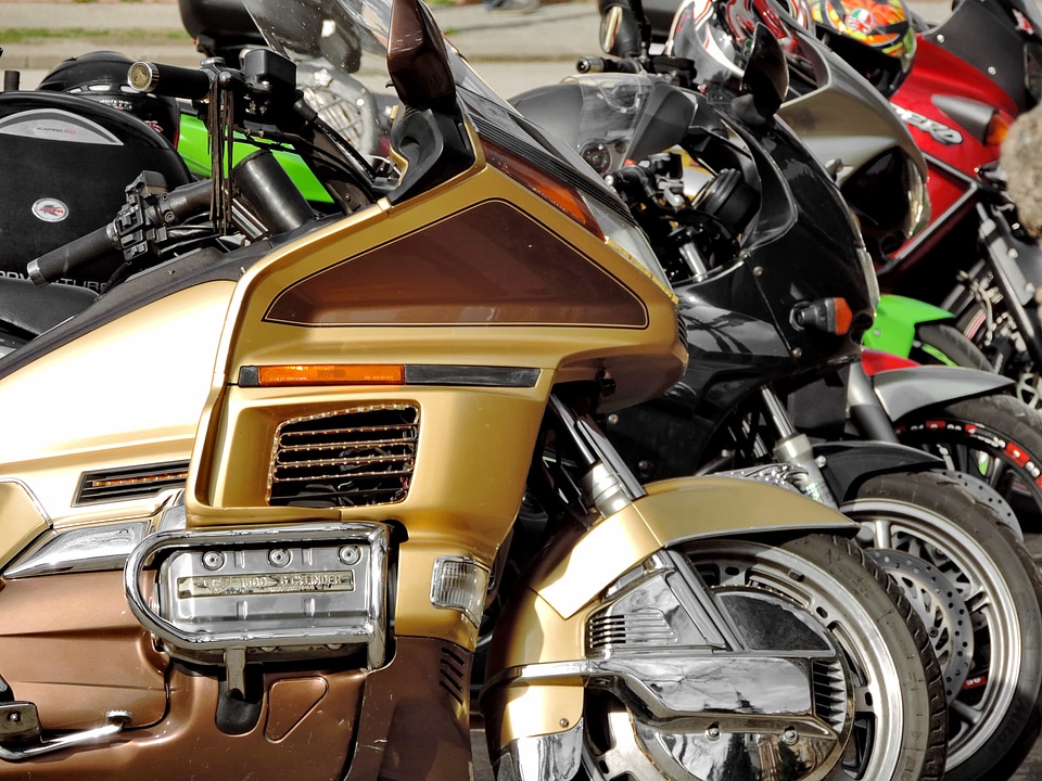 Modern motorbike motorcycle