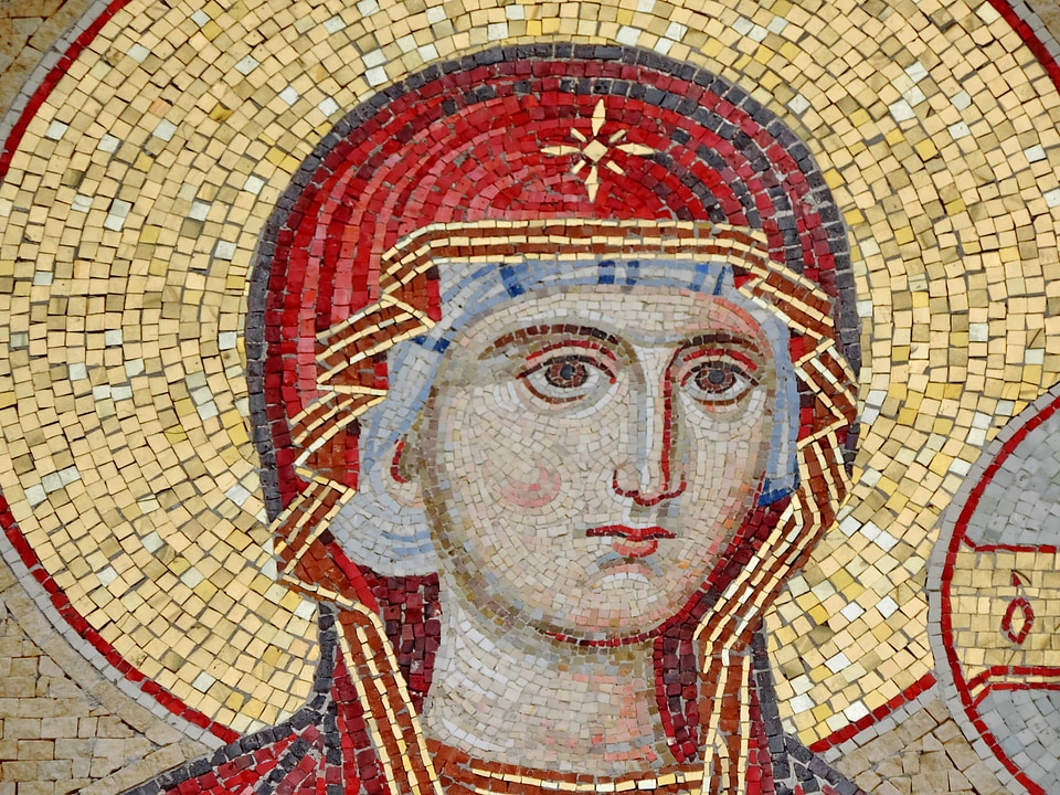 Christianity mosaic mother