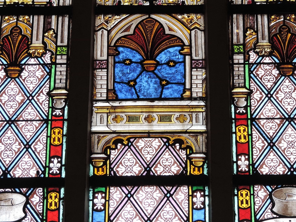Altar stained glass window