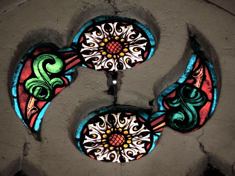 Shadow stained glass art