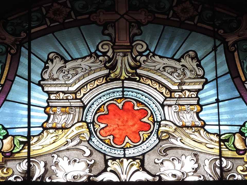 Decoration interior design stained glass