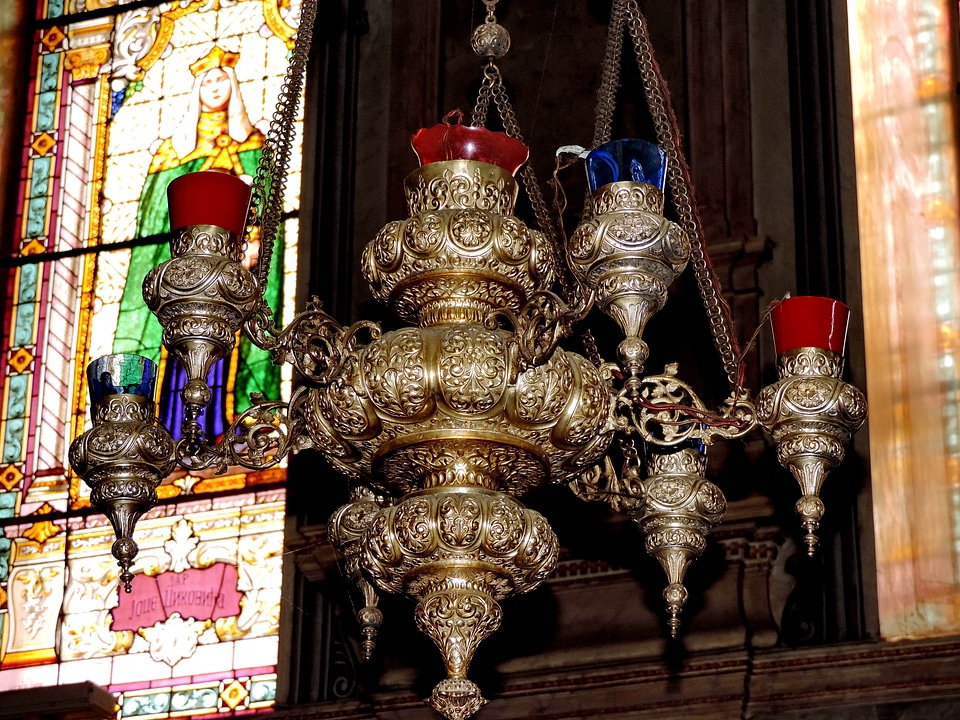 Baroque chandelier detail