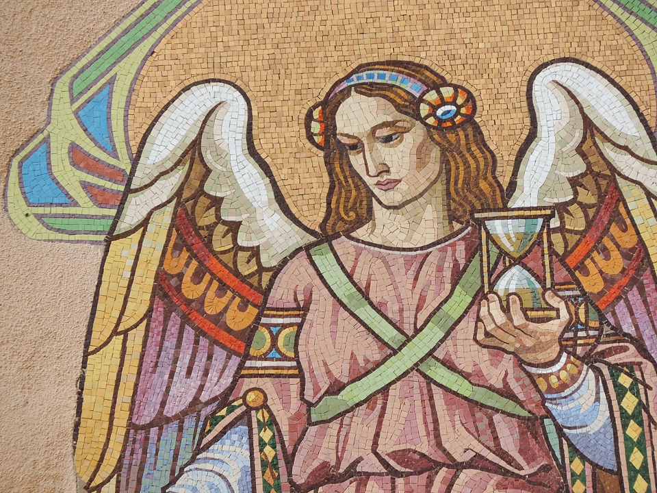 Angel mosaic portrait
