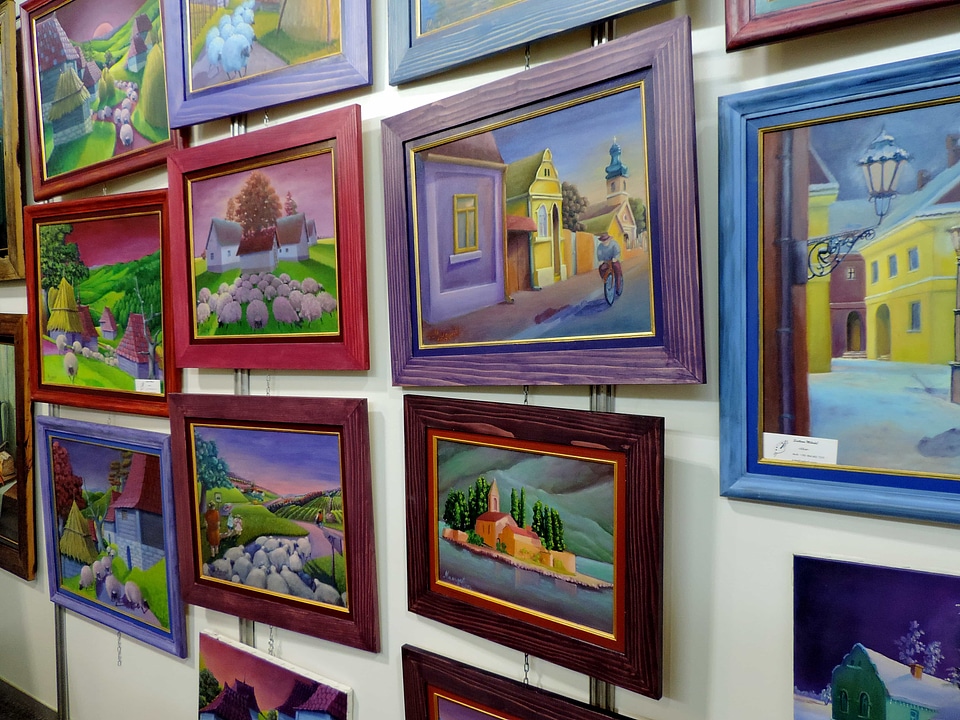 Colorful fine arts frame