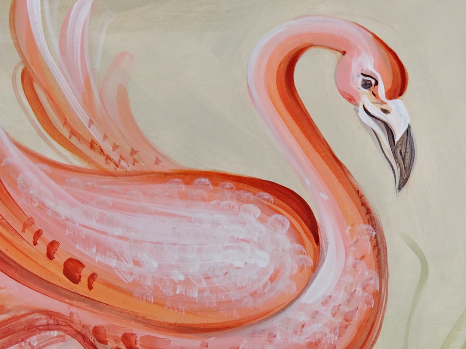 Elegance fine arts flamingo
