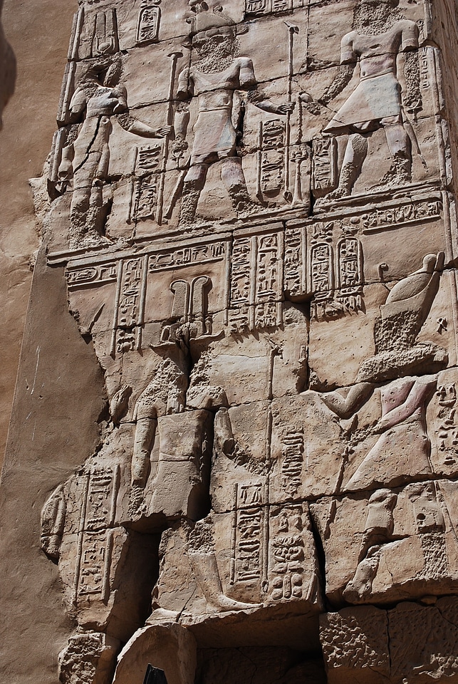 Egypt hieroglyphs temple
