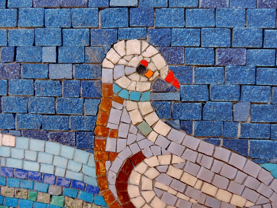 Animal bird mosaic