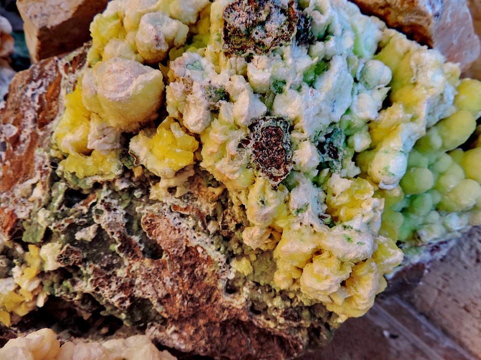 Greenish Yellow upclose rock