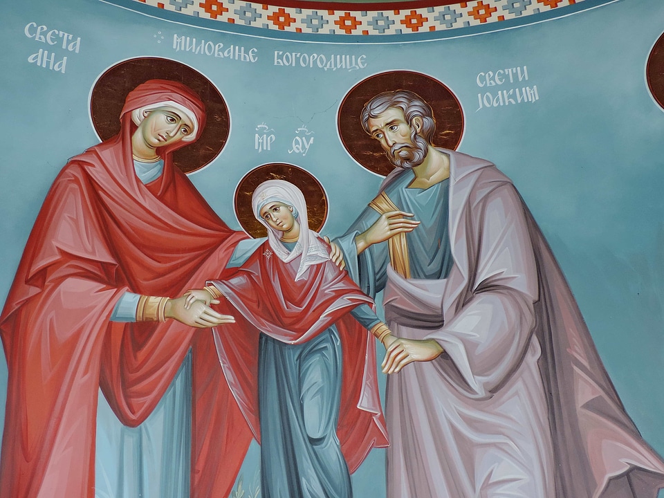 Colorful icon saint