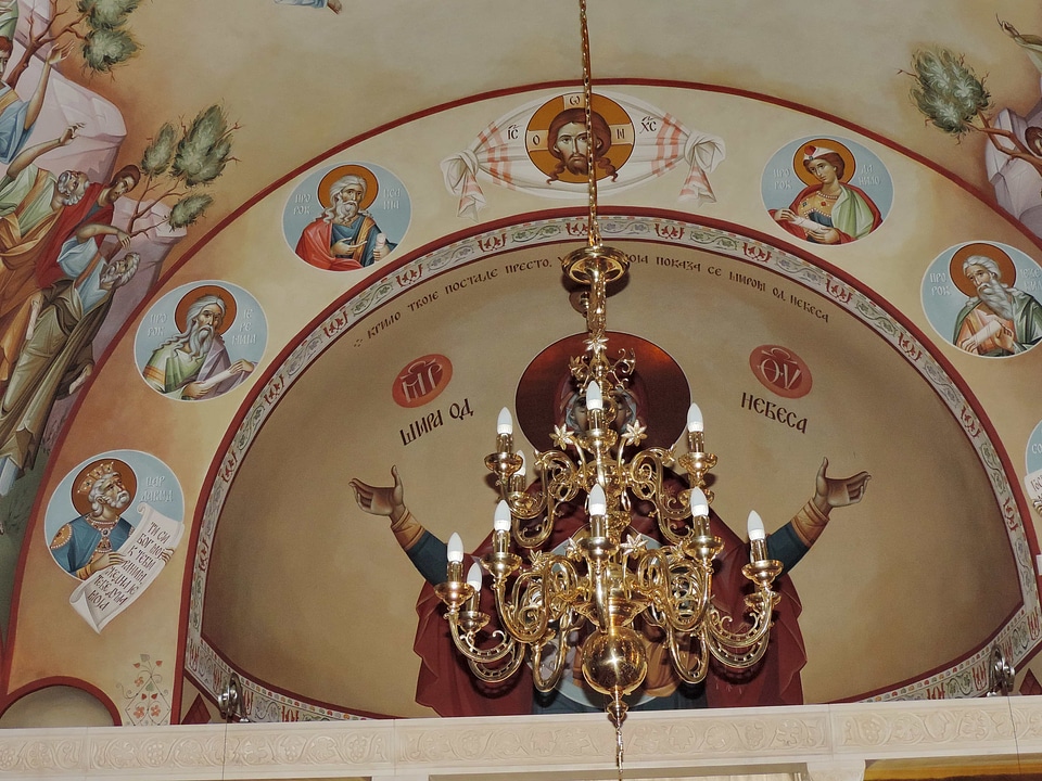 Byzantine chandelier interior decoration