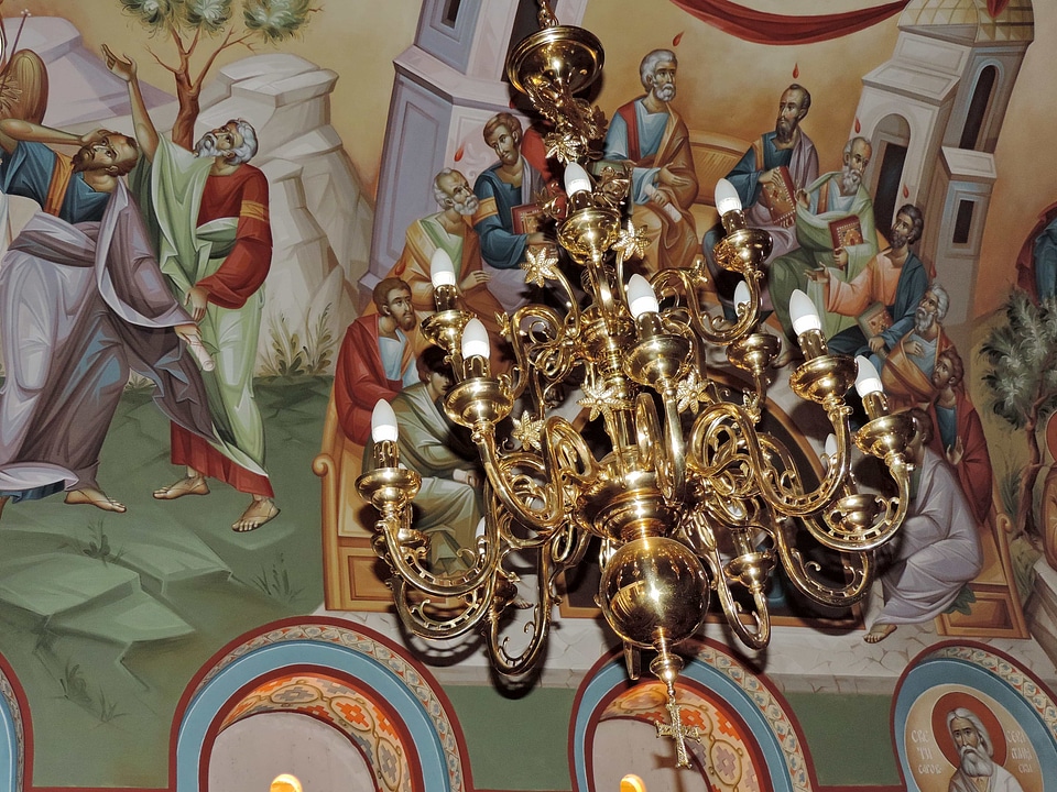 Chandelier religion decoration