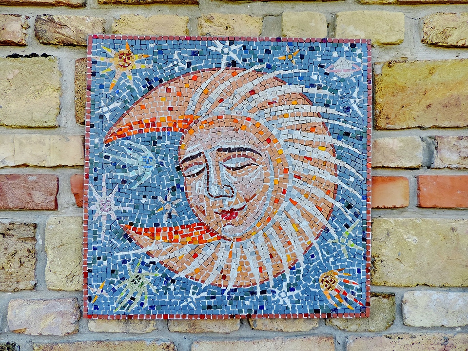 Artistic moon mosaic