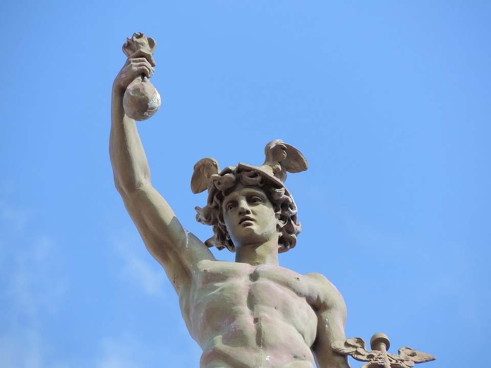 Art blue sky bronze