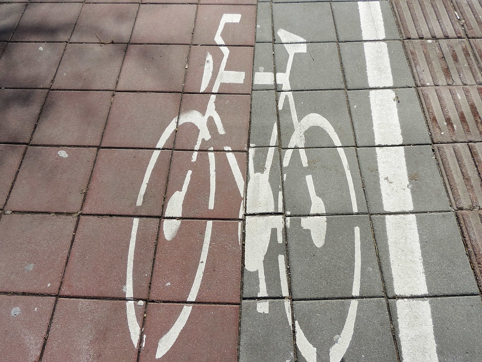 Bicycling sign texture