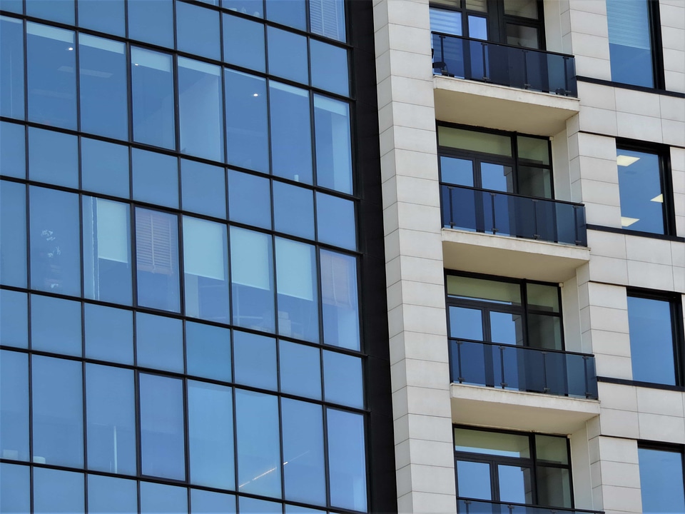Reflection balcony building
