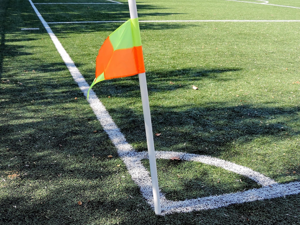 Football sport grass