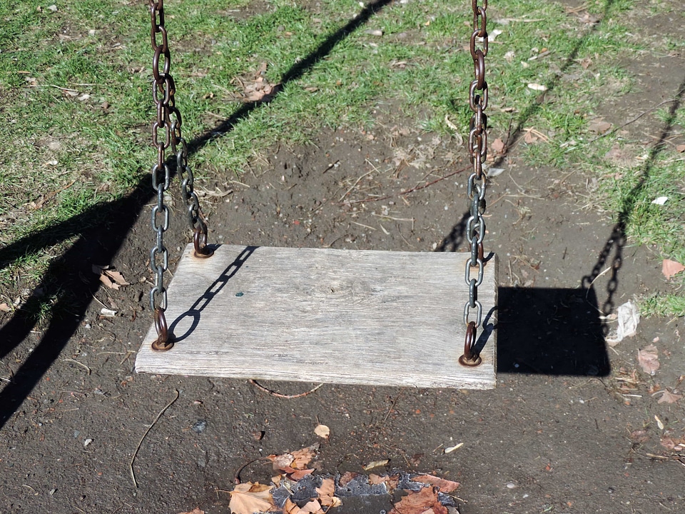 Fun playground swing