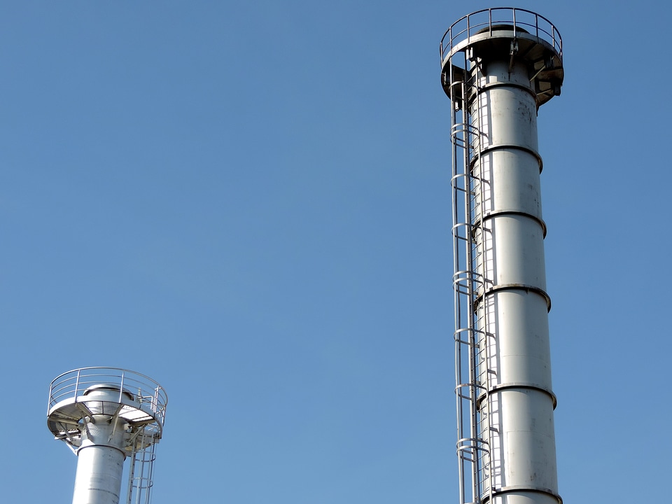 Chimney factory gas well