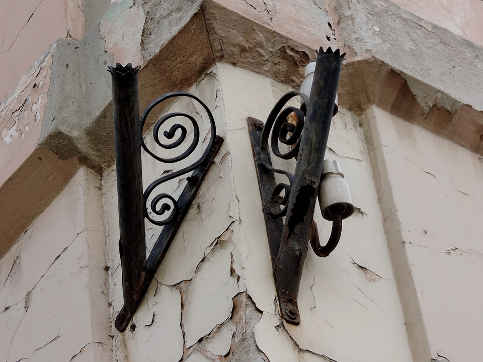 Abandoned cast iron corner