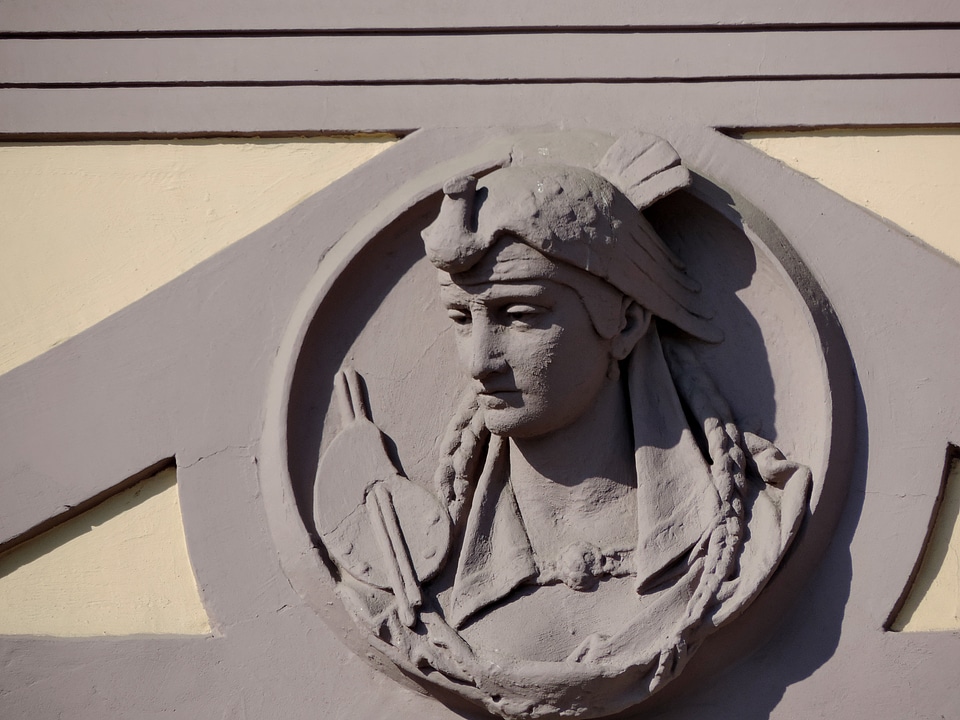 Art facade sculpture