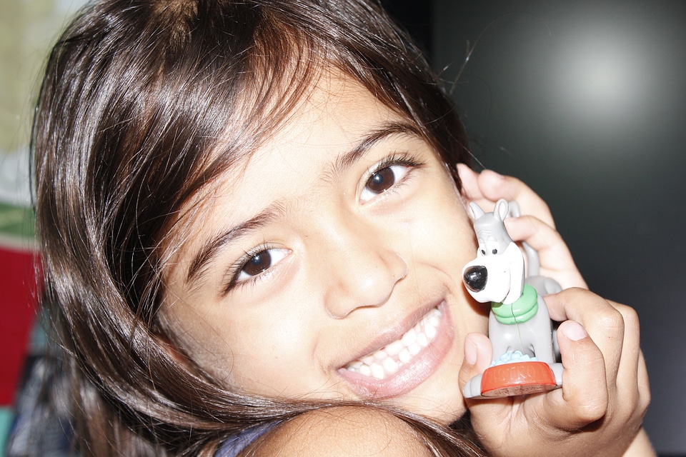 Smile toy joy of child