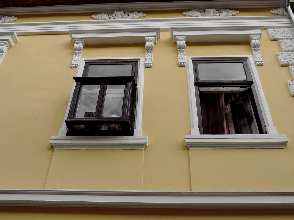 Baroque facade window