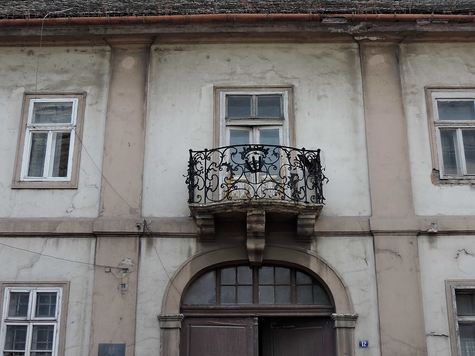 Balcony front door facade
