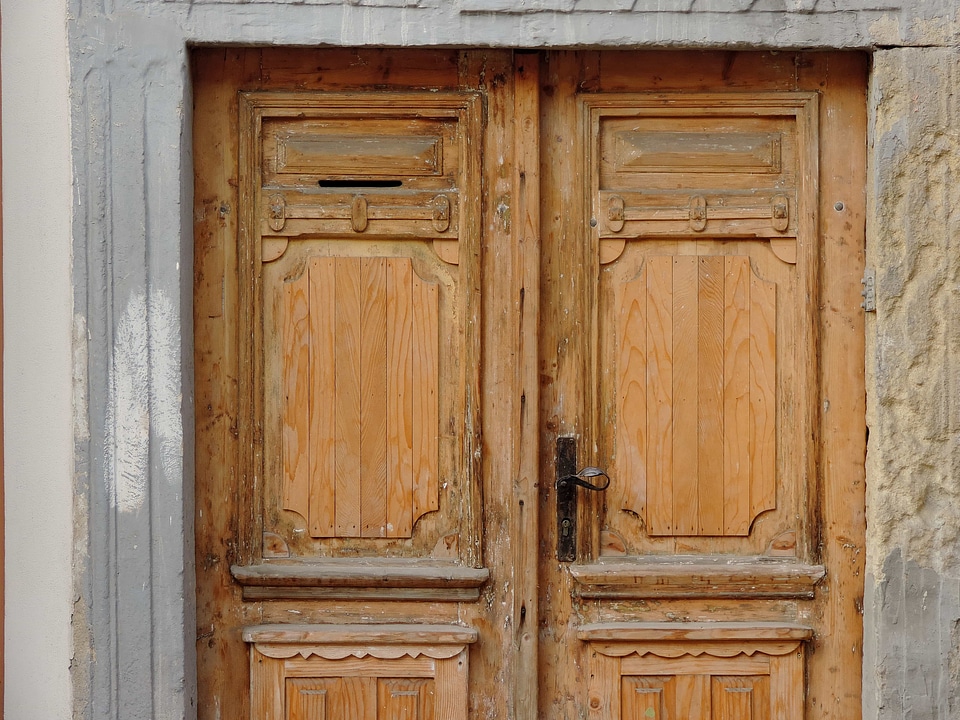 Door old carving