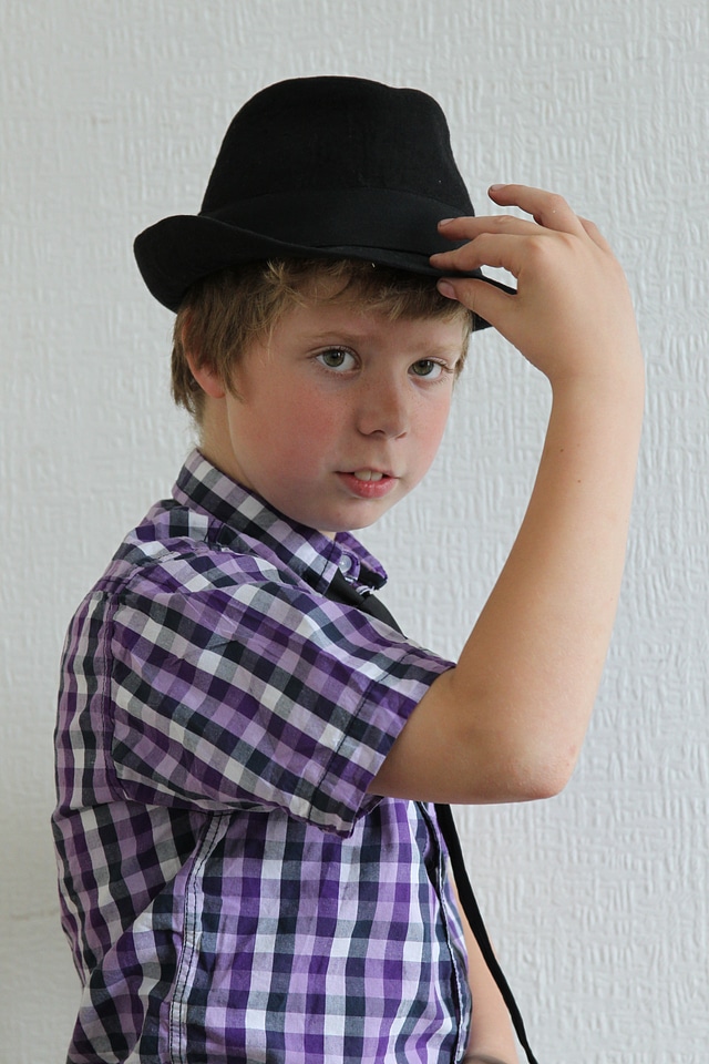 Male posing face