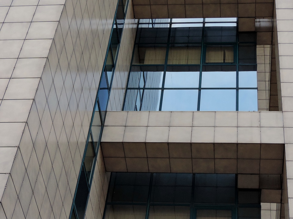 Reflection window architecture photo