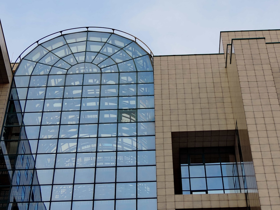 City modern building
