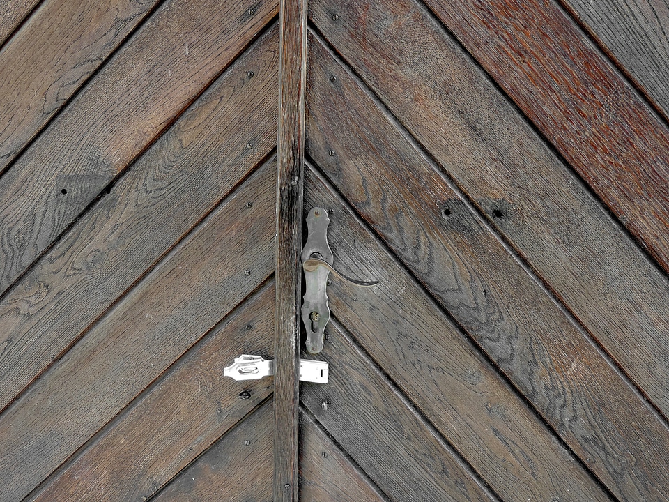 Cast Iron front door hardwood