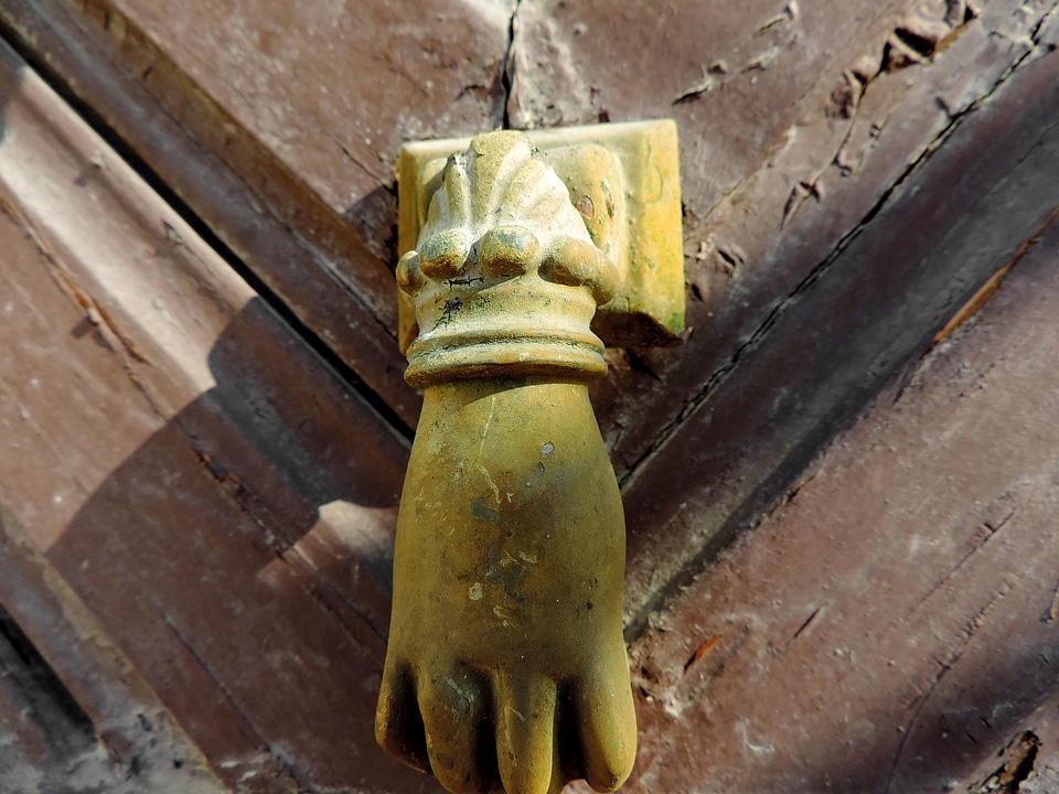 Brass front door device