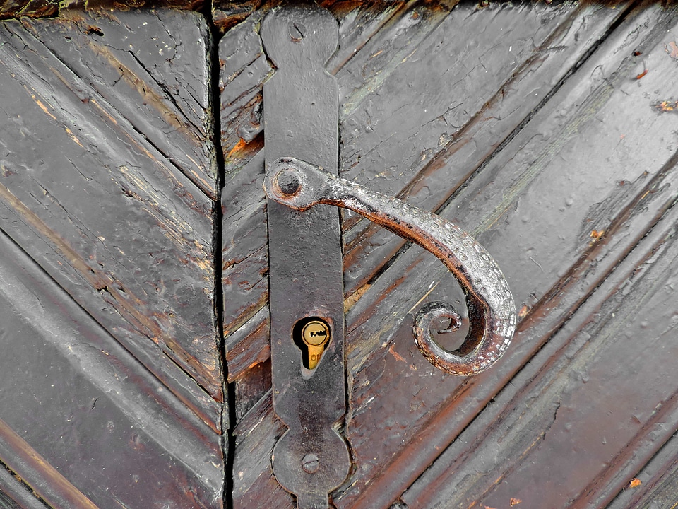 Front Door keyhole iron