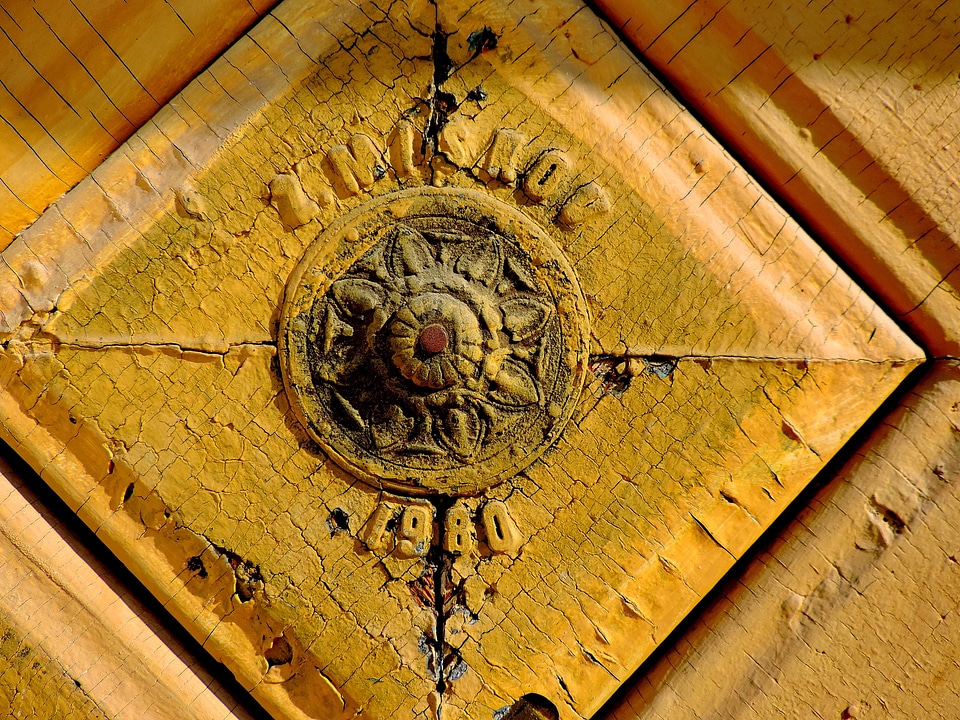 Antique baroque front door