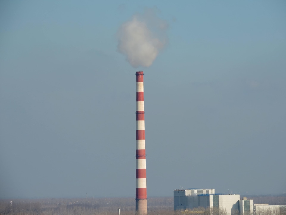 Pollution smog tower photo