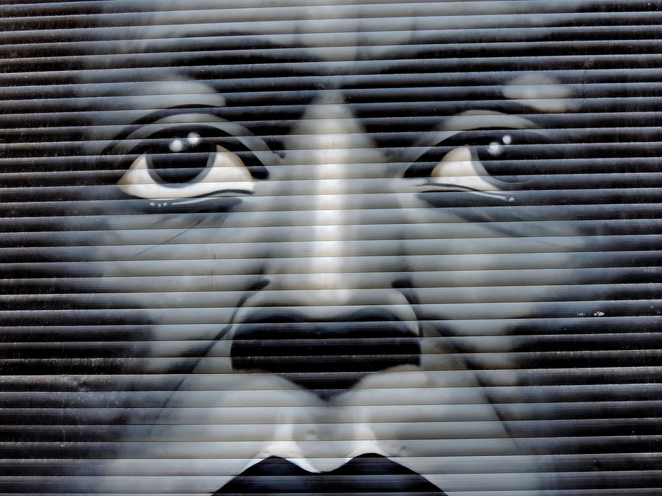 Graffiti person portrait