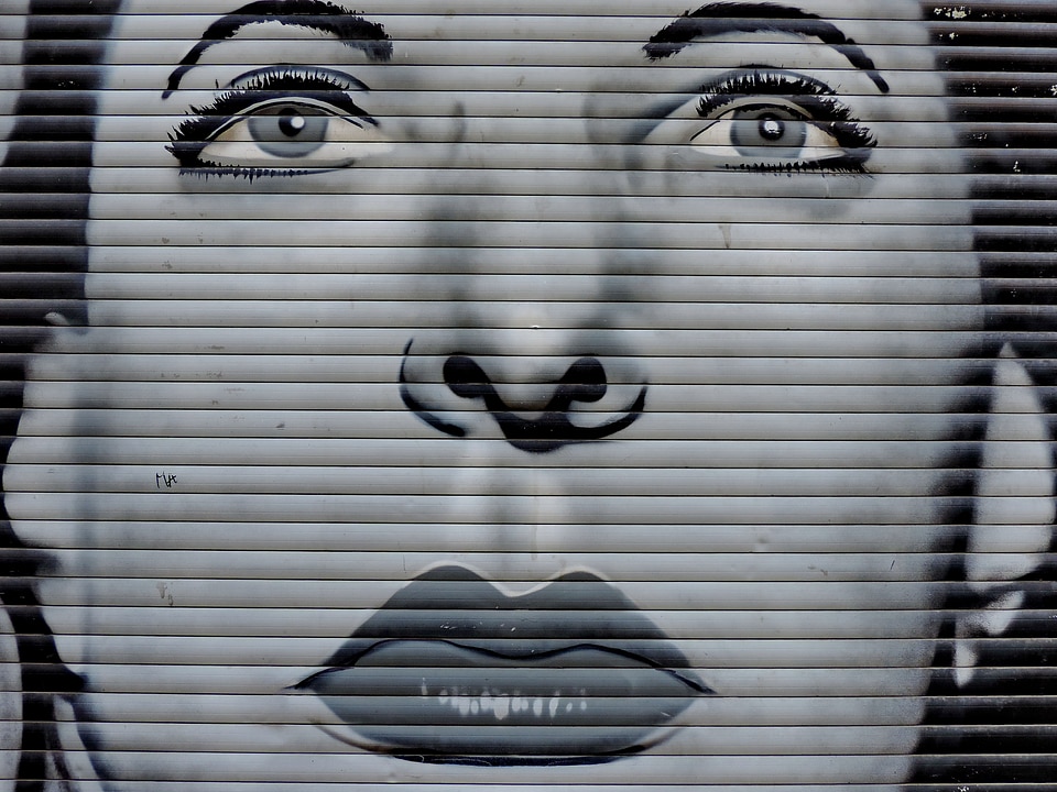 Black And White graffiti portrait
