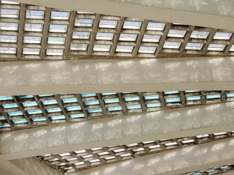 Facade futuristic glass