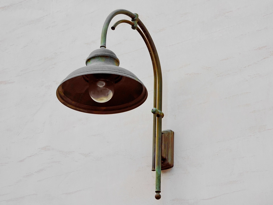 Antique brass lamp