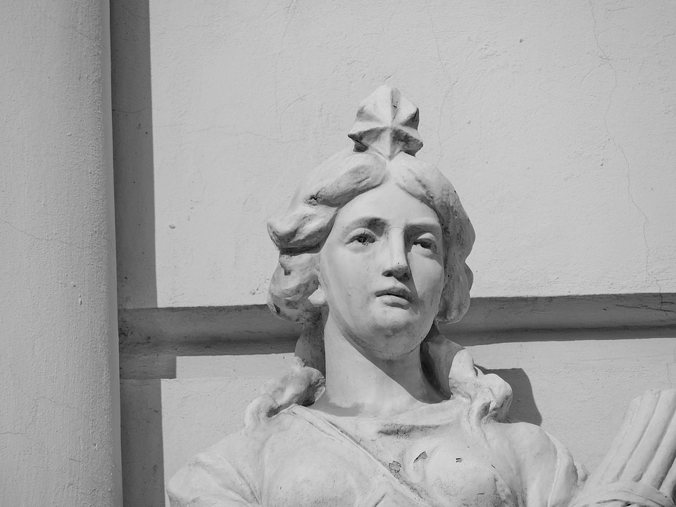 Black And White bust face