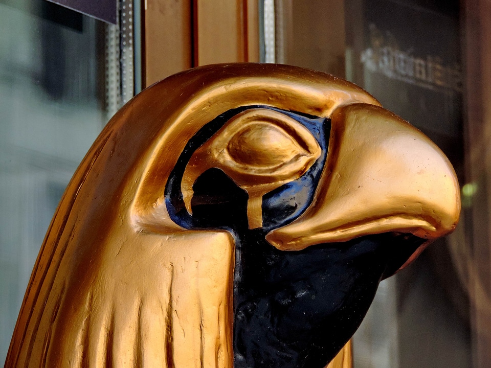 Egypt bird sculpture
