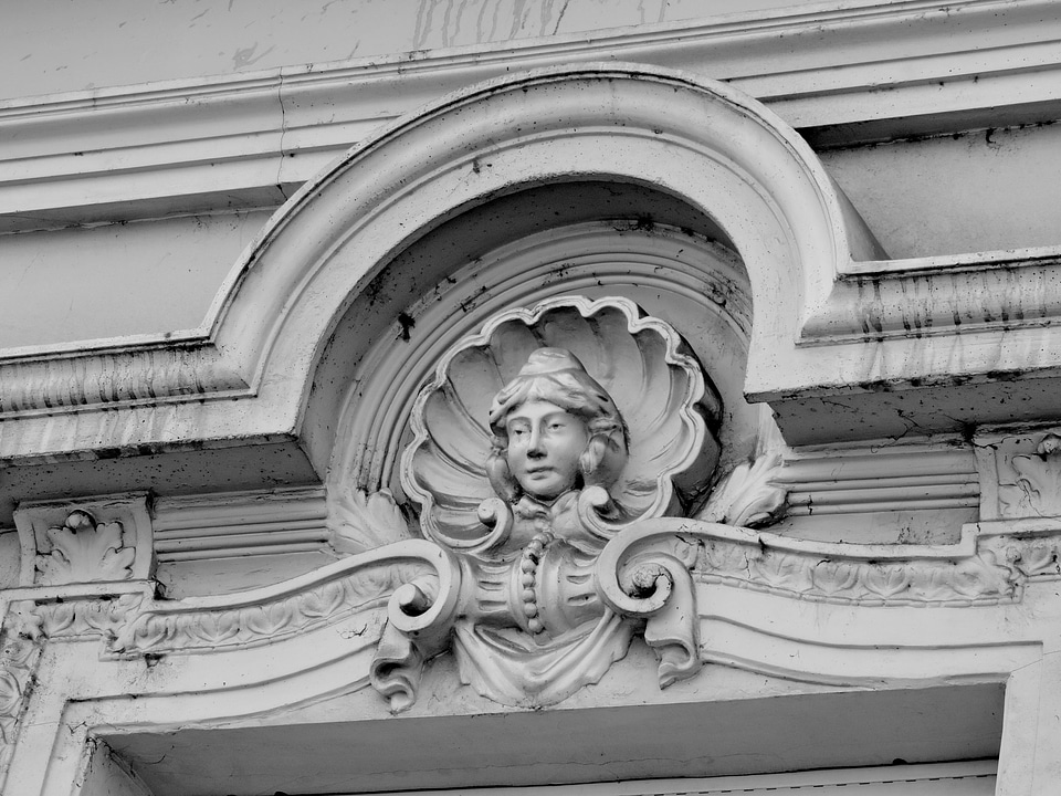 Art baroque black and white