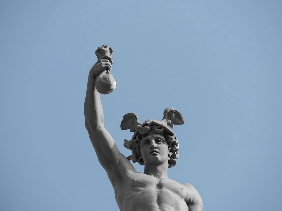 Bust marble statue photo