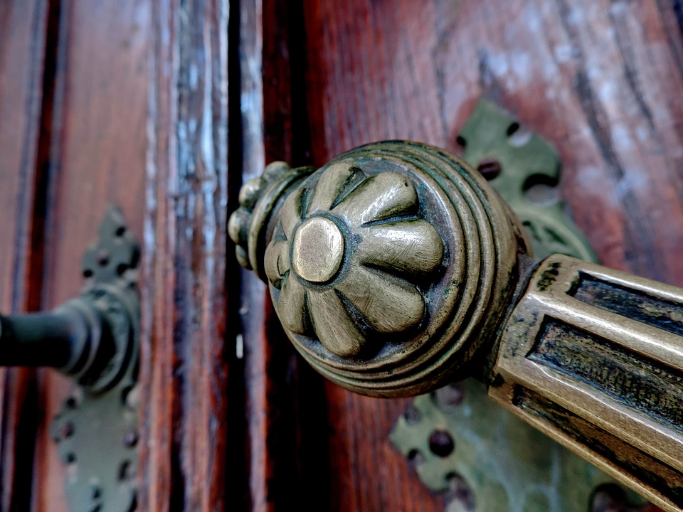 Brass front door device