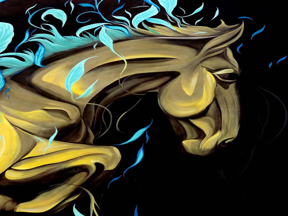 Graffiti mural abstract